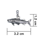 Small Whale Shark Silver Pendant TP1555 - DiveSilver Jewelry